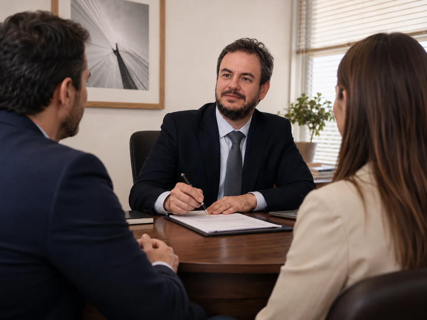 Atendimento jurídico de imigração com clientes
